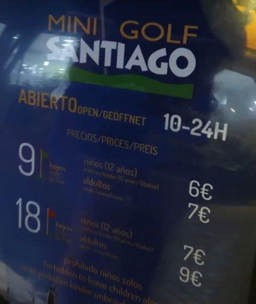 Mini Golf Santiago Prices