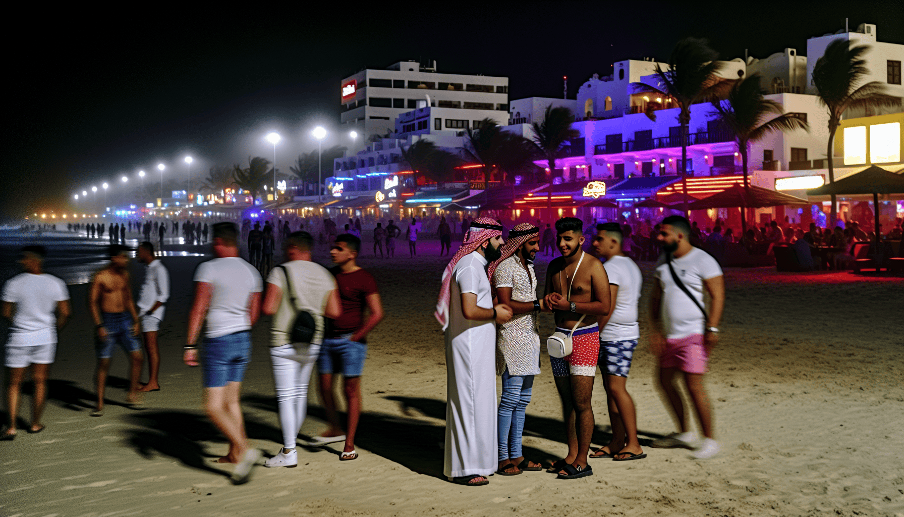 Vibrant nightlife at Playa de las Américas